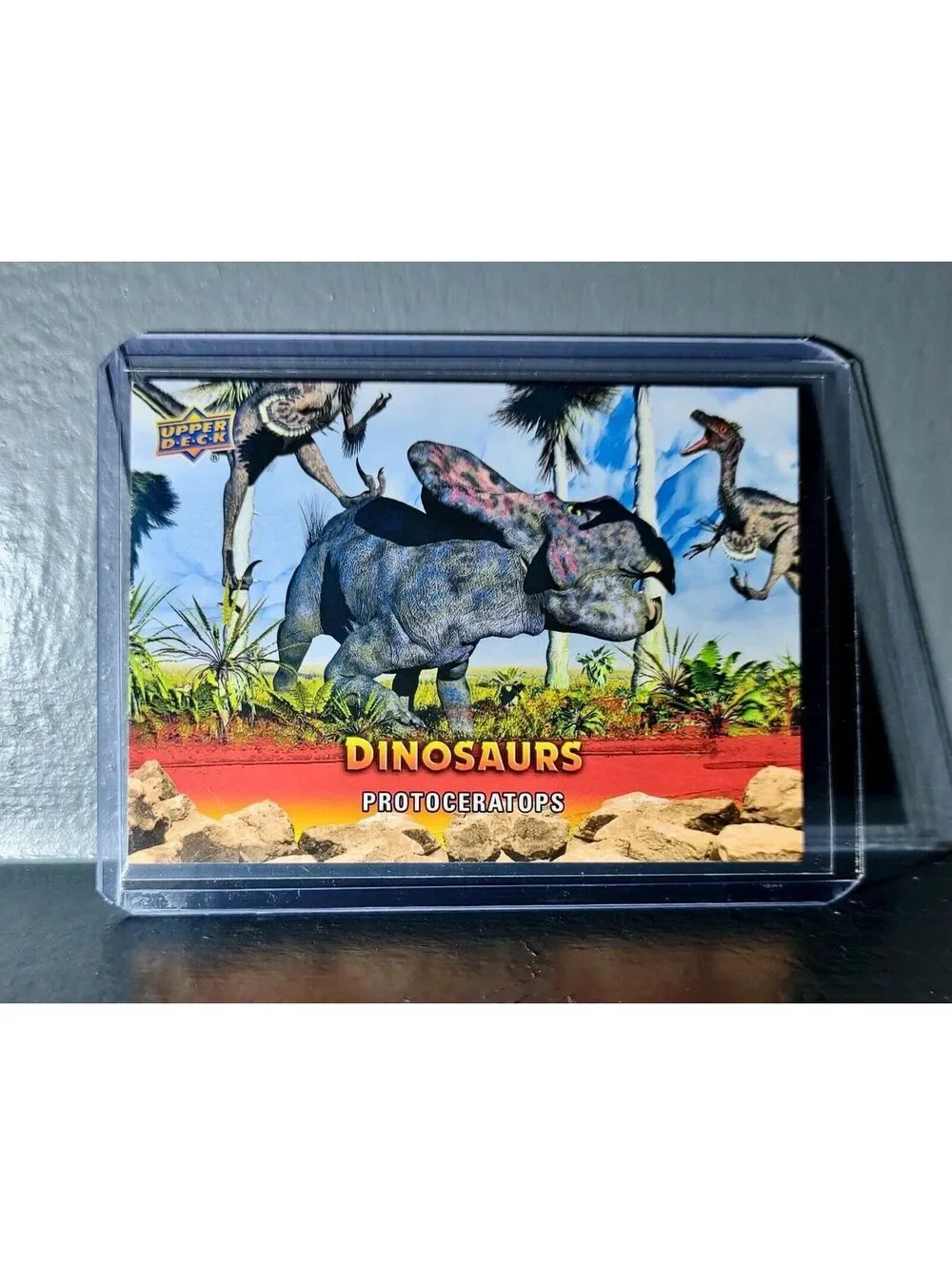 2015 Upper Deck Dinosaurs Protoceratops Extinction Red Parallel #69 Card